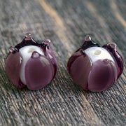 Бусина, Мурано "Бутончик", сиреневый, 13х12 мм