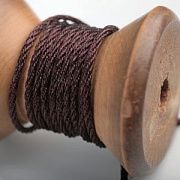 Шнур витой из нейлона, цвет коричневый темный, 1.5 мм