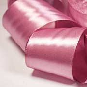 Лента, атлас, цвет пыльно-розовый светлый, ширина 50 мм