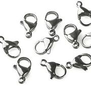 Замочек-лобстер, 304 Stainless Steel, цвет стальной, 13x8x3.9 мм