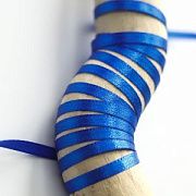 Лента, атлас, цвет синий яркий, ширина 3 мм