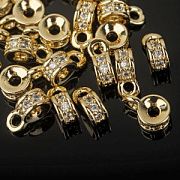 Бейл "Тори", позолота/цирконий, 6x4x3 мм