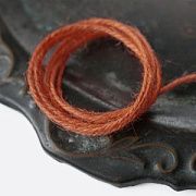 Шнур конопляный, цвет оранжево-красный, 2 мм (уп 5 м)
