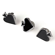 Значок металл "Пики", эмаль, цвет чёрный, 20.5x17x2 мм