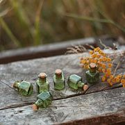 Бутылочка баллон с крышкой, зеленый, 23x14 мм