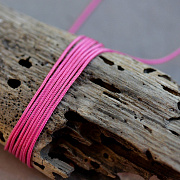 Шнур, полиэстер, цвет яркий розовый, 1 мм  