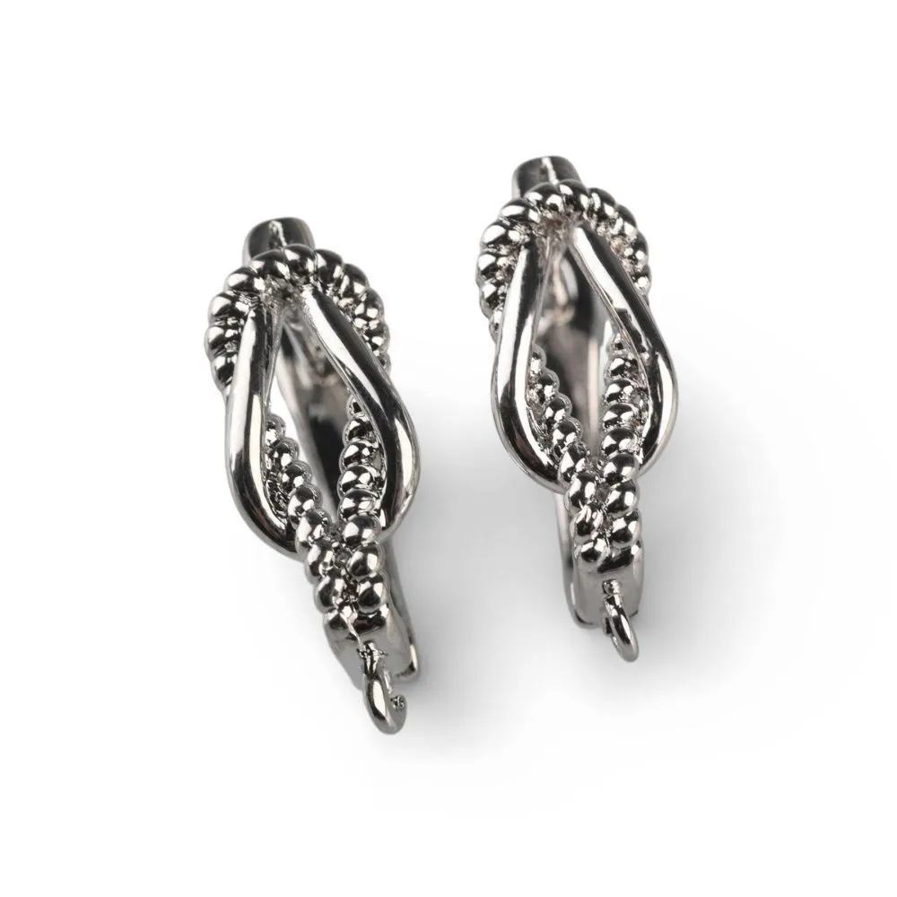 швензы "нодо", покрытие платина, 18.5x12x6.5 мм 