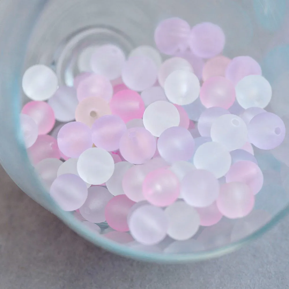 бусина, акрил 10, матовая, цветовой микс, 10 мм