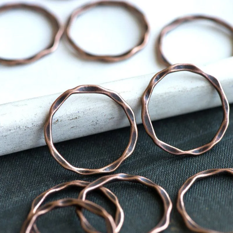 коннектор "кольцо №2", цвет красная медь, 22x1.5 мм