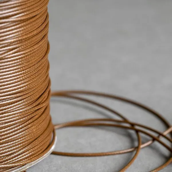 шнур вощеный, цвет коричневый светлый, 1.5 мм