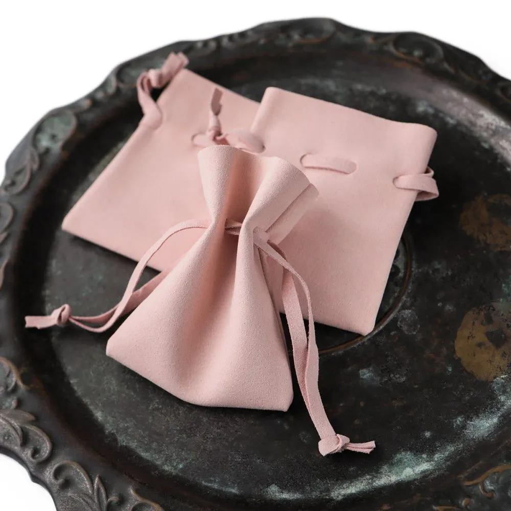 мешочек для украшений, микрофибра, цвет лососевый, 8x7 см