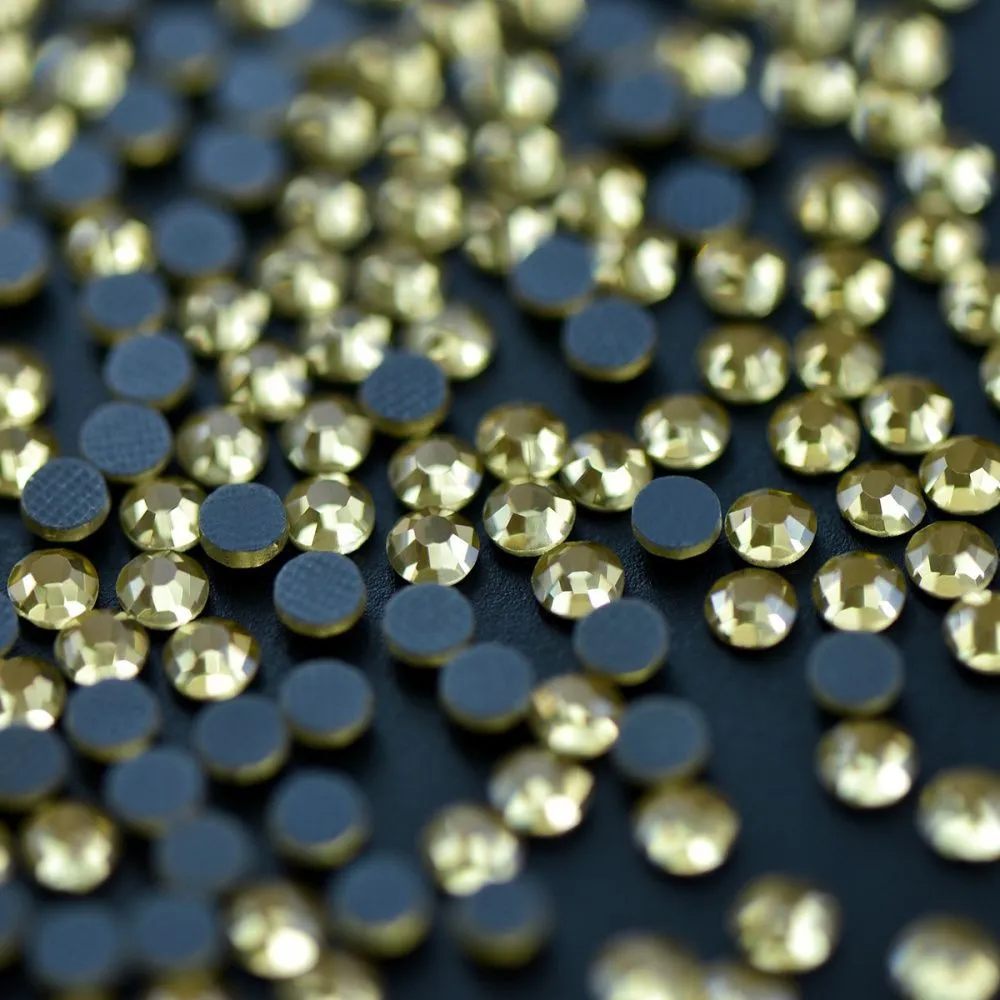 стразы термоклеевые горячей фиксации dmc, золотистый светлый, ss16