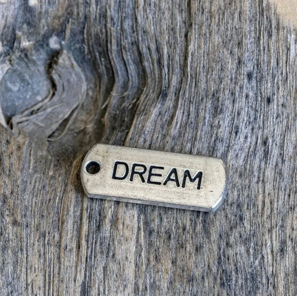 подвеска металлическая "бланк-dream", цвет античное серебро, 21x8x2 мм