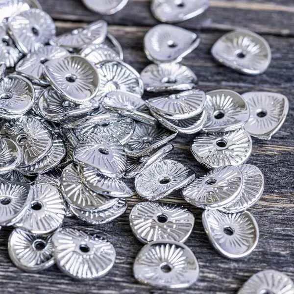 разделитель для бусин "рондо", цвет платина, 10x9x1 мм