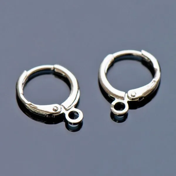 швензы "рондель", покрытие платиной, 14.5x12x1.5 мм 