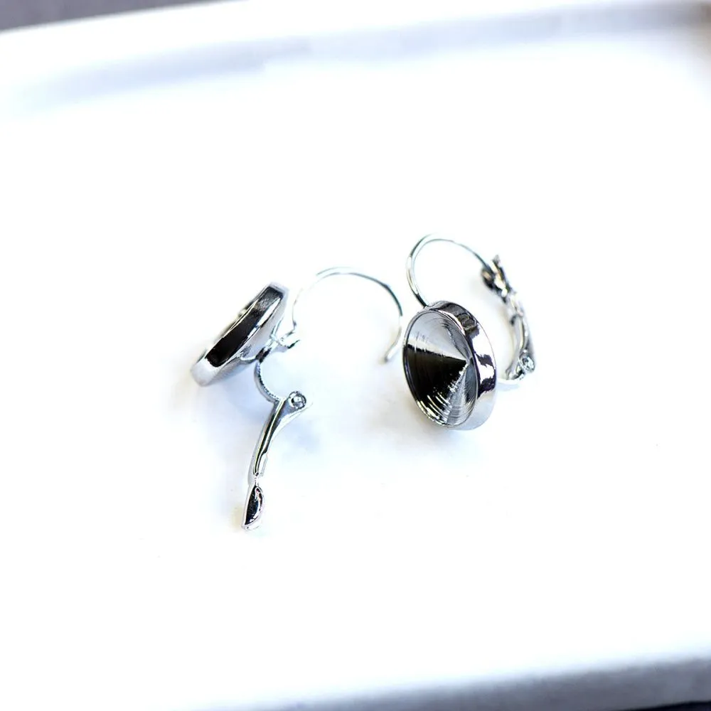 швензы "риволи", покрыты платиной, 22x14 мм