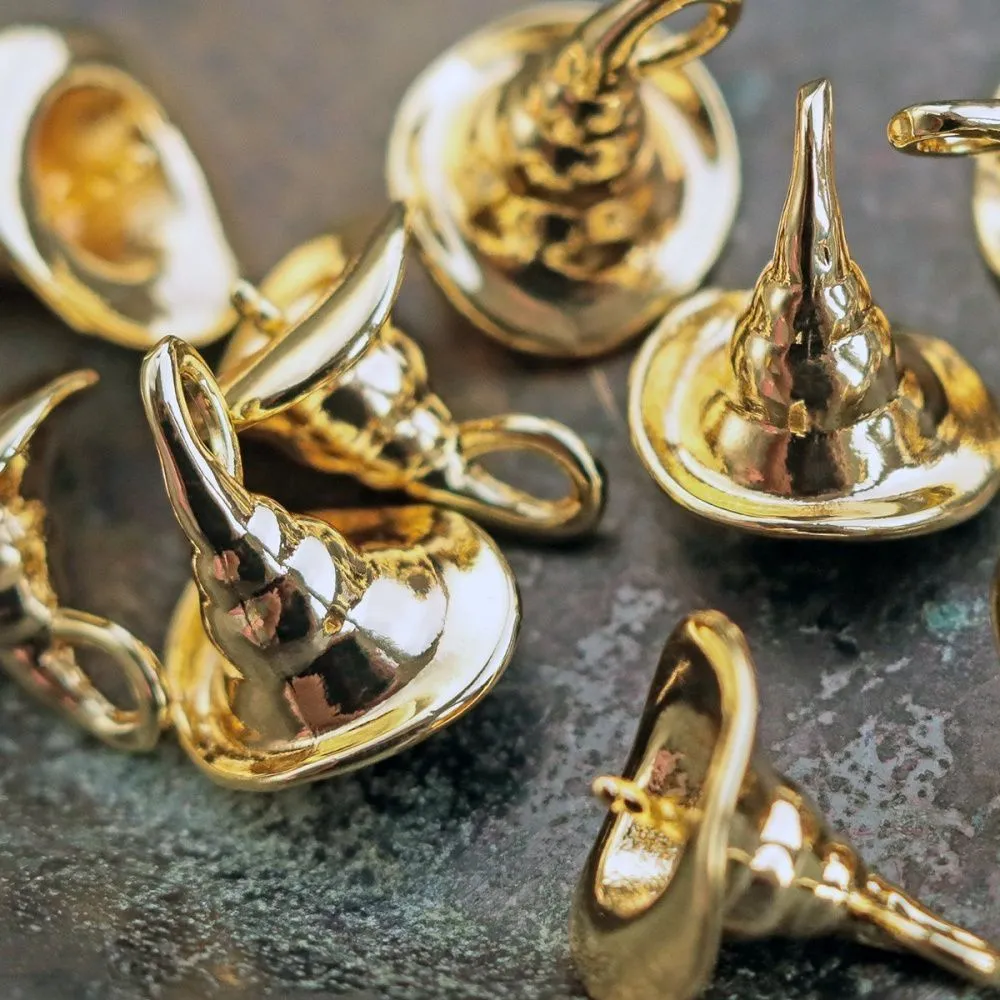 бейл "распределяющая шляпа", цвет золото, 14x13 мм