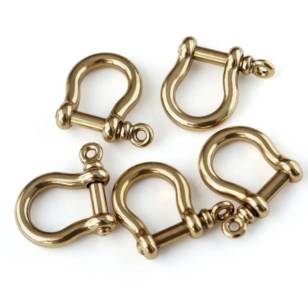 замочек-карабин "скоба", цвет латунный, 25x25x7 мм