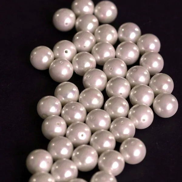 ракушечный жемчуг круглый, класс "а", цвет белый, 10 мм