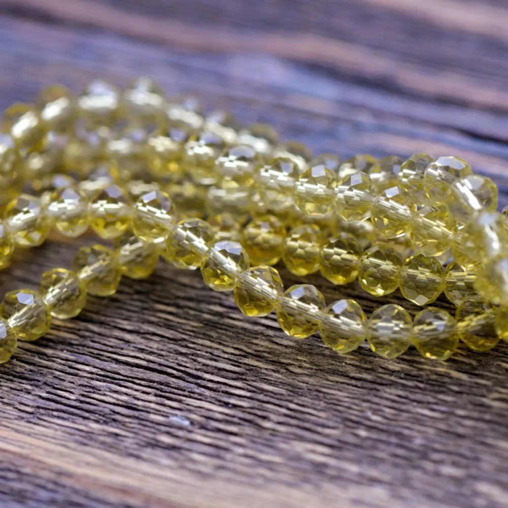 бусина, стекло абакус 6, граненая, цвет хаки, 6х4 мм