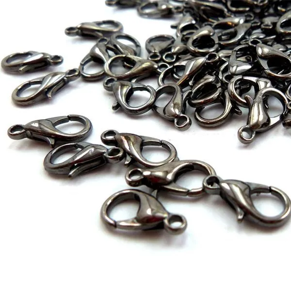 Замочки замочек-лобстер, цвет черный, 6х10 мм