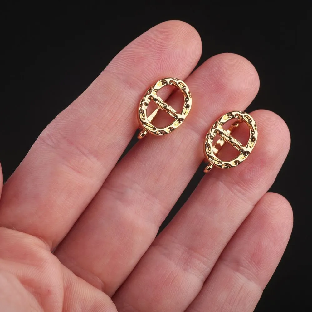 швензы "фибби", позолоченные, 18x11x11 мм 