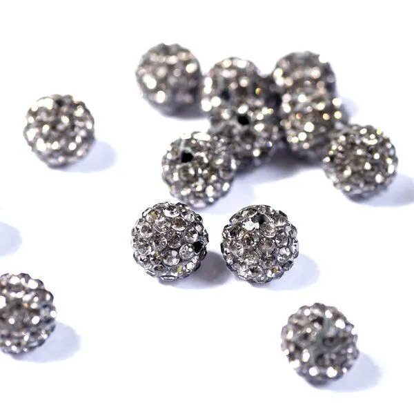 бусина "шамбала" 10, цвет грифельный, 10 мм