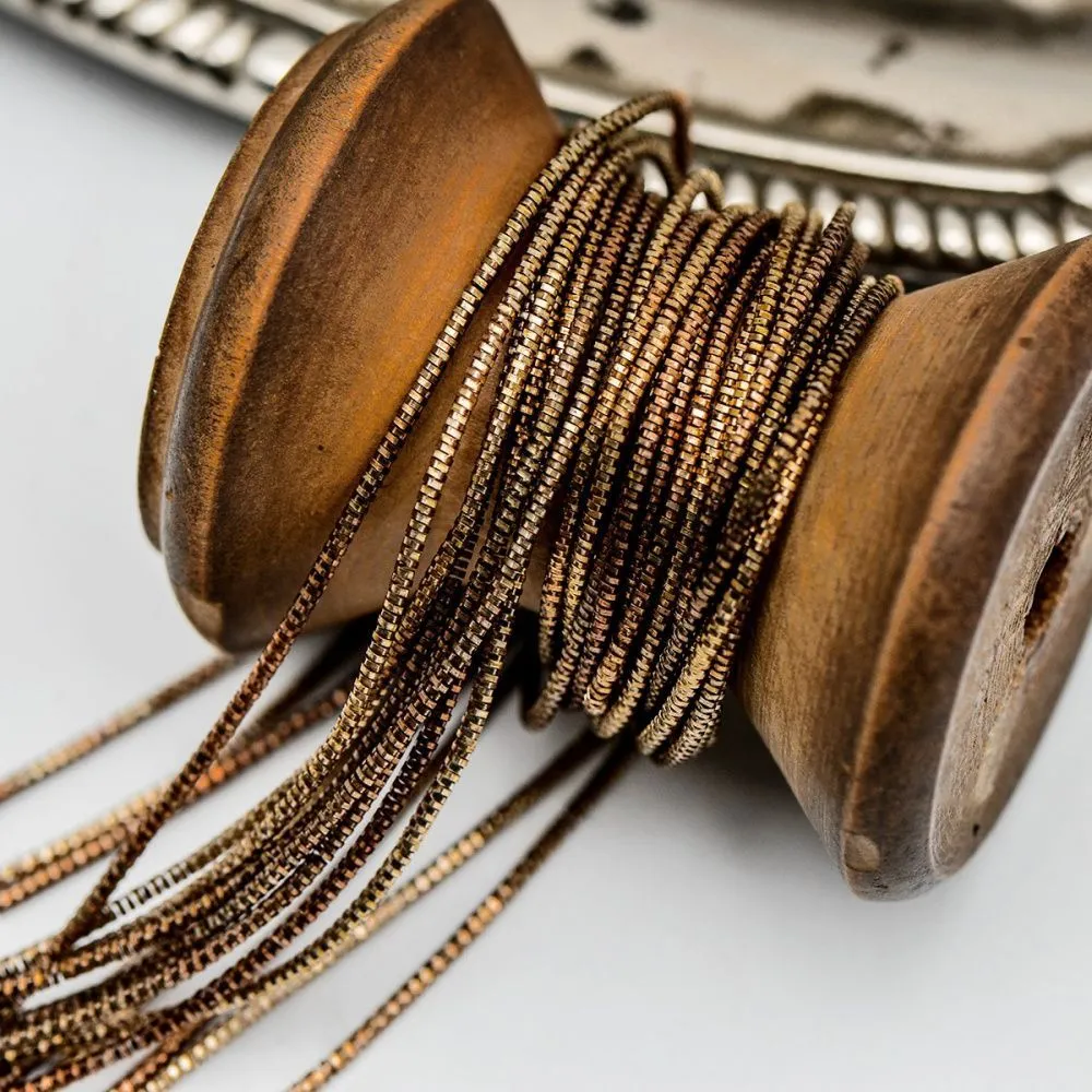 канитель трунцал, цвет бронза, 1.2 мм