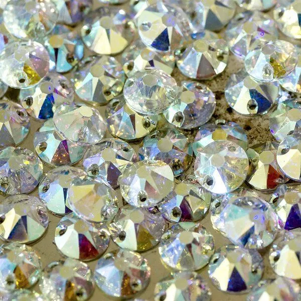 стразы пришивные round, смола, бензиновые, 8 мм