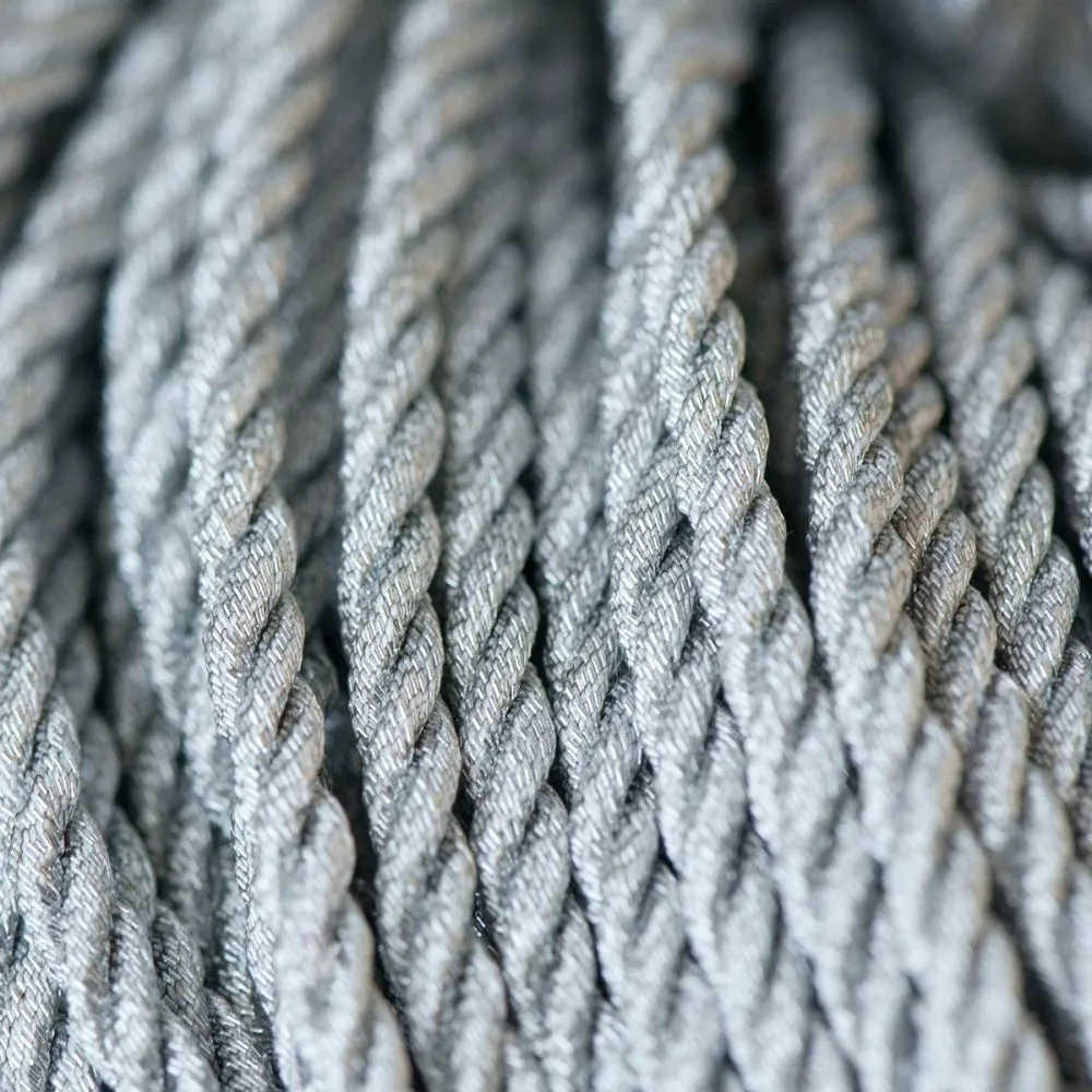 шнур витой, металлик, цвет серебряный 3 мм