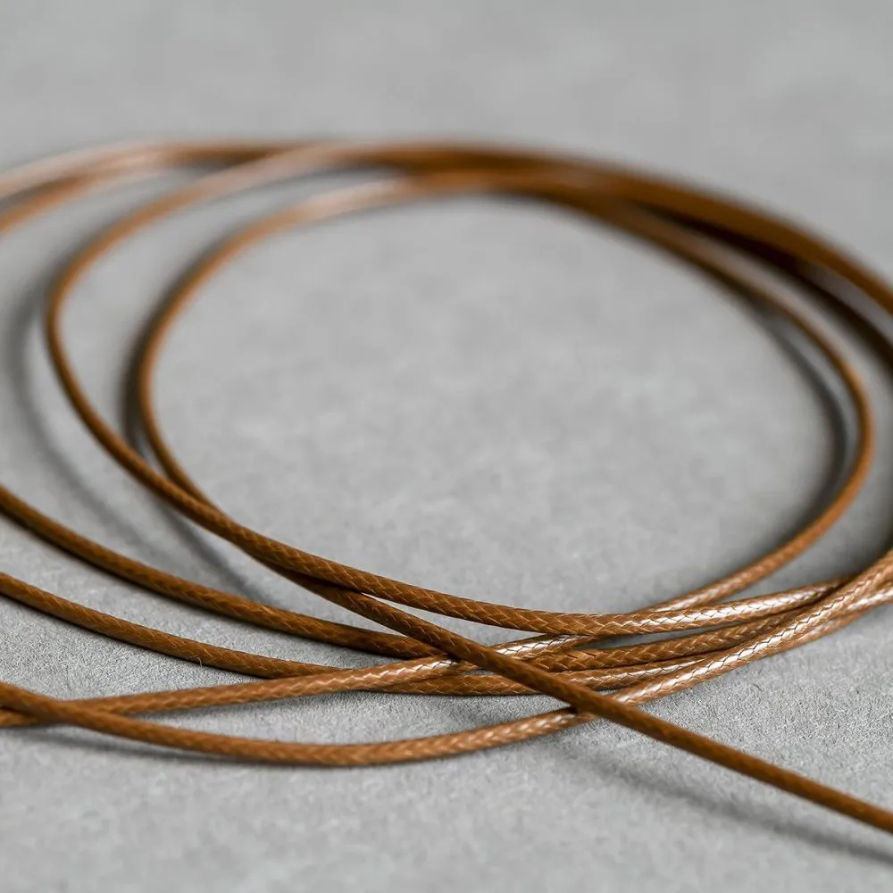 шнур вощеный, цвет коричневый светлый, 1.5 мм