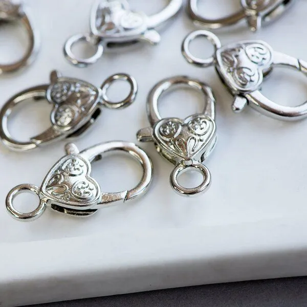 Замочки замочек-лобстер "тибет", цвет платина, 26х25х13 мм