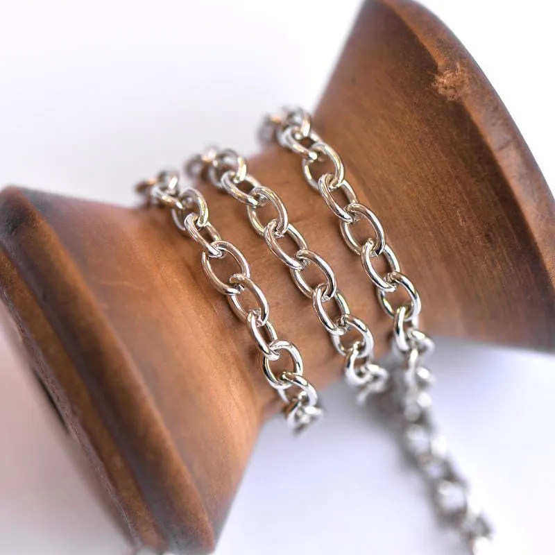 цепочка "кросс", цвет платина, звено 5x3x1 мм