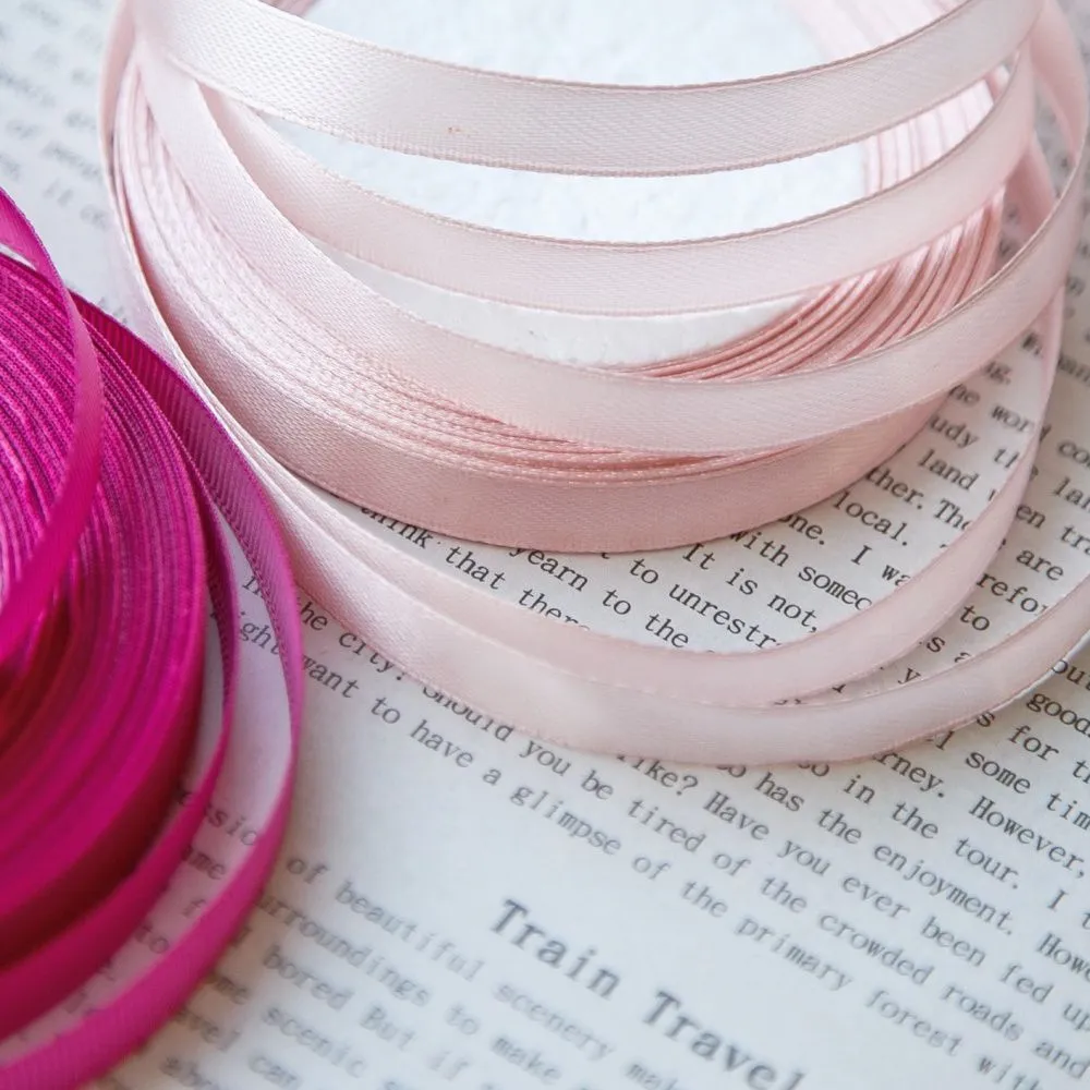 лента, атлас, цвет розово-лососевый, ширина 10 мм ленты
