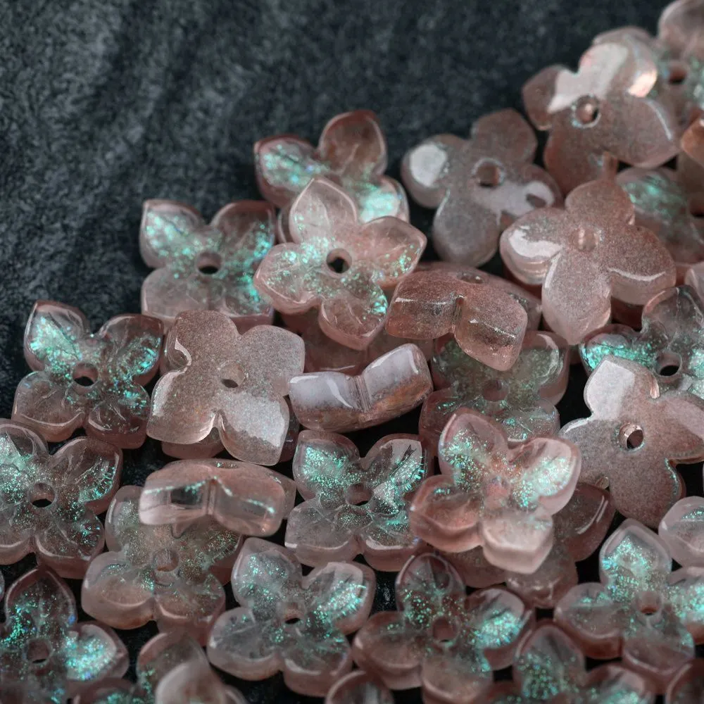 бусина "вероника", стекло, цвет карамельный, 10x10x3.5 мм