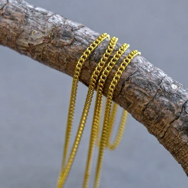 цепочка "твисти", цвет золото, звено 3х2х0.6 мм