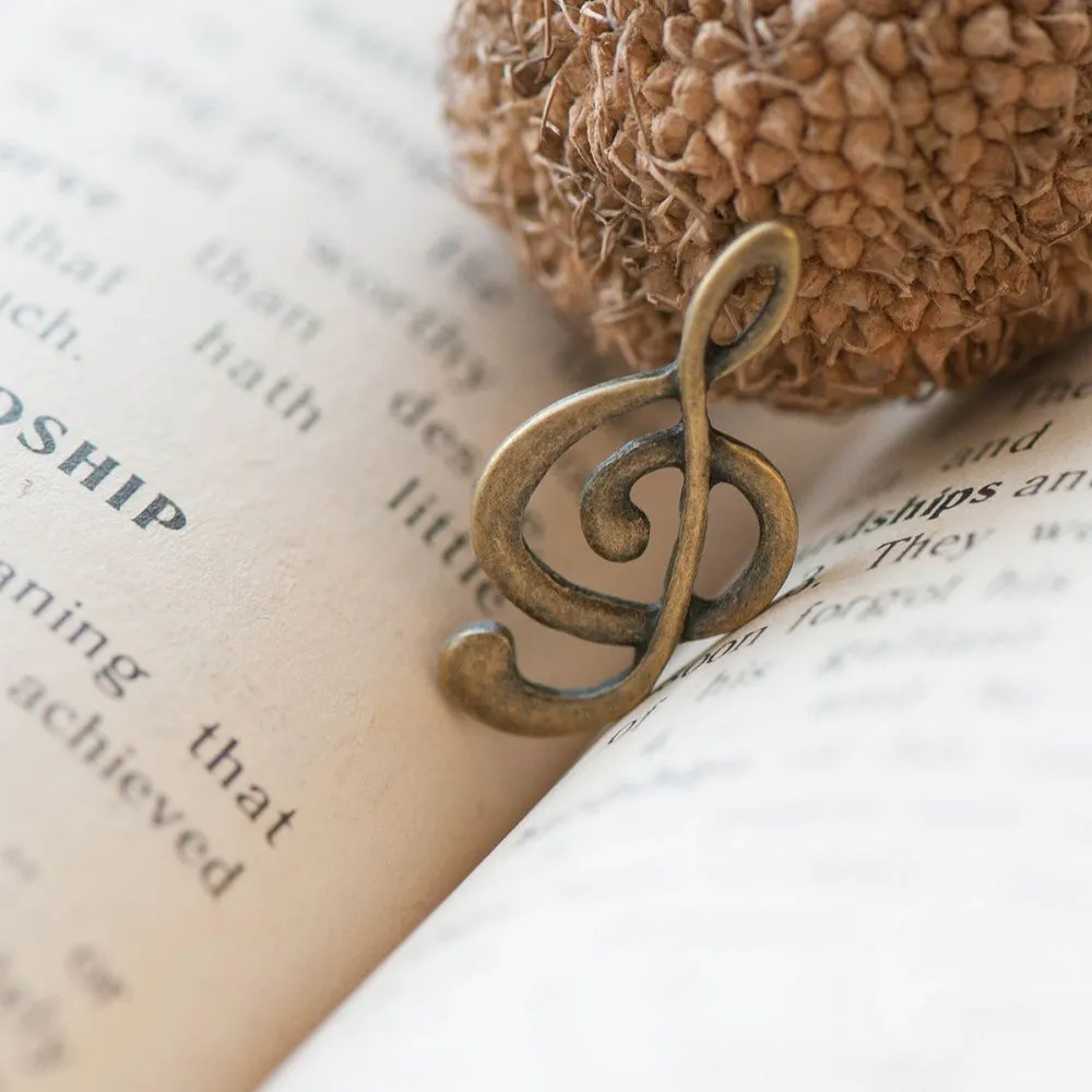 подвеска металлическая "скрипичный ключ", цвет античная бронза, 24х12х1 мм