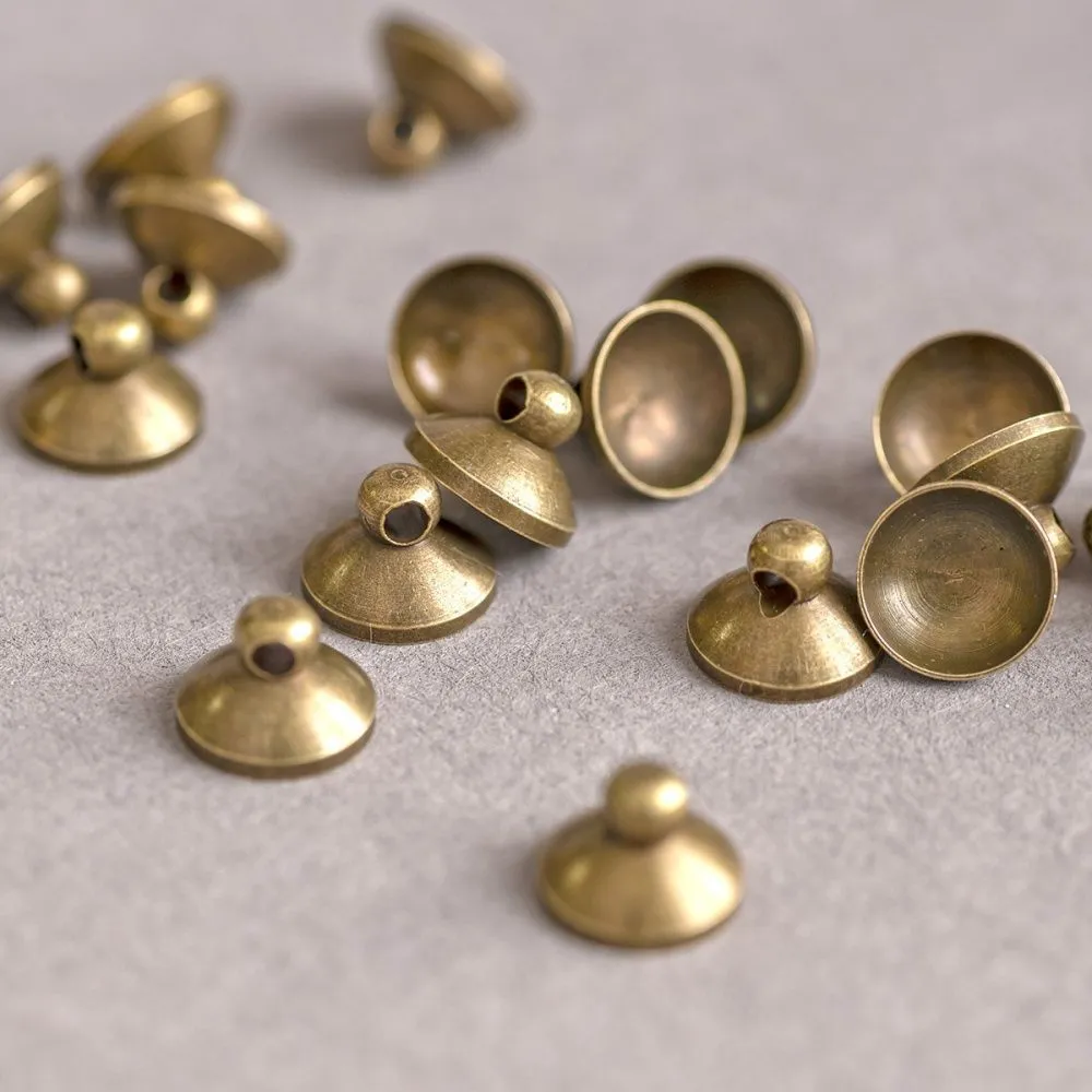 бейл для приклеивания, цвет античная бронза, 8х6 мм