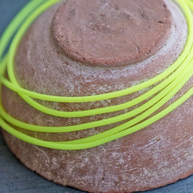 шнур резиновый, с отверстием, цвет желтый неон, 2 мм