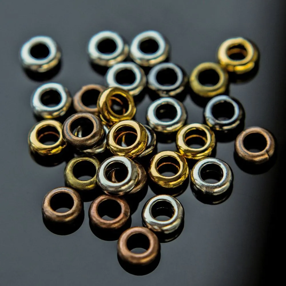 разделитель для бусин "шайба", цветовой микс, 7х3 мм