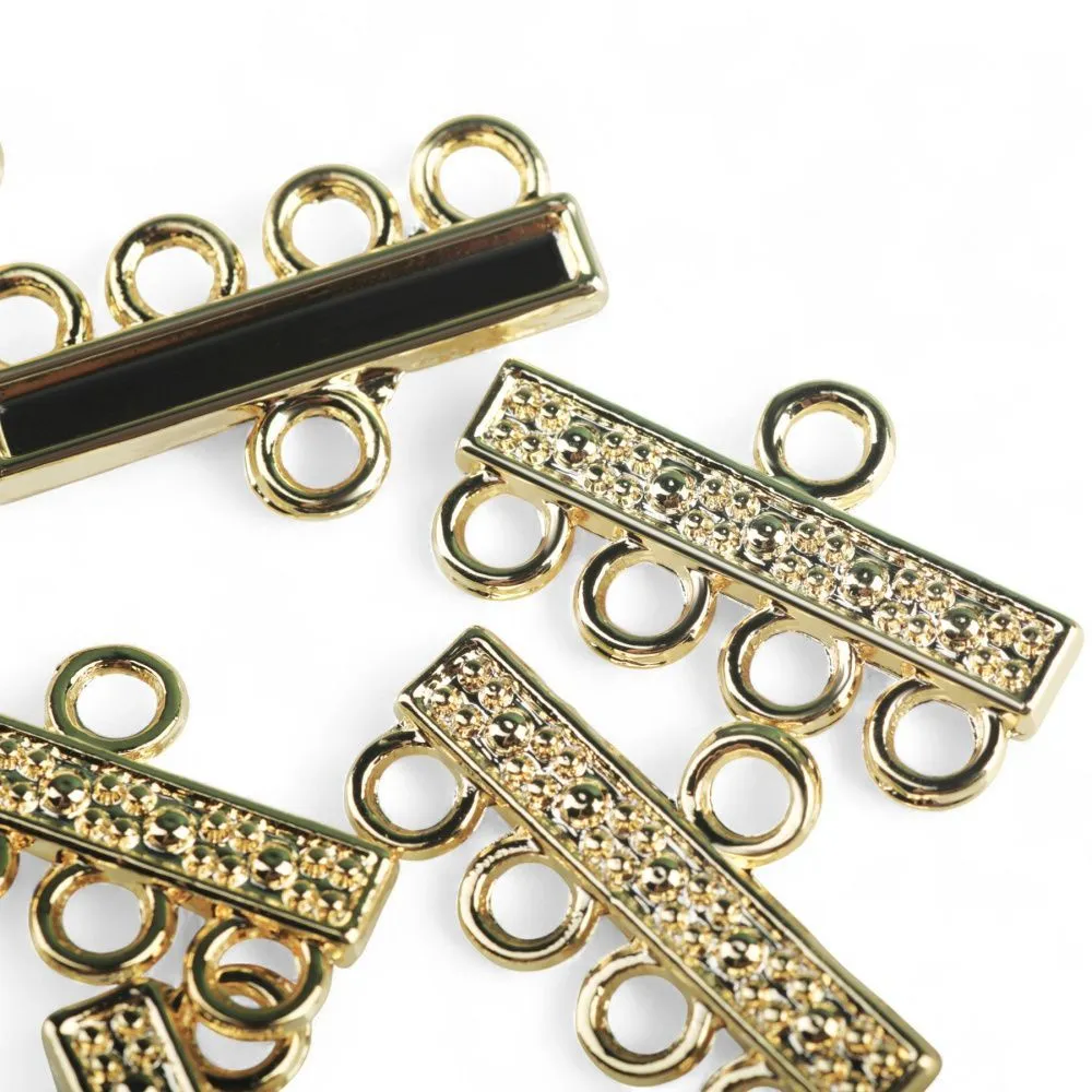 коннектор "планка", позолота, 12x21x2 мм