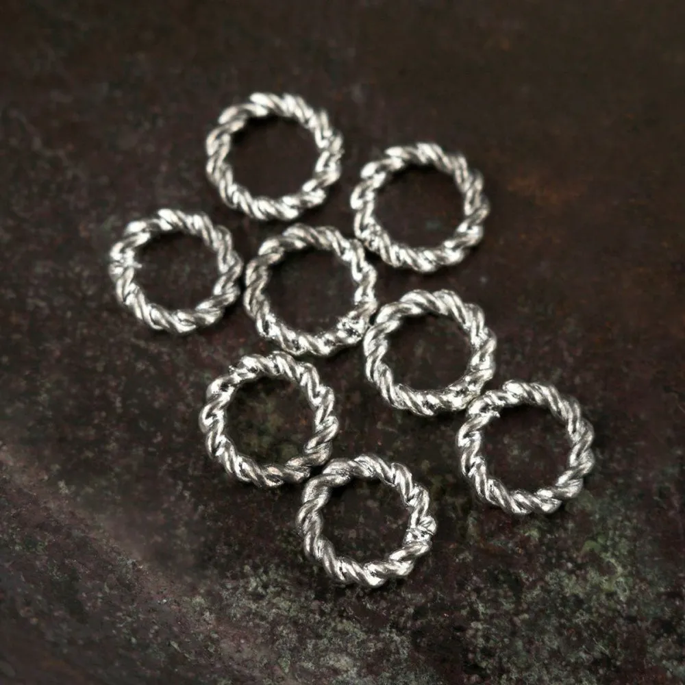 колечко соединительное витое, цвет платина, 6x1 мм