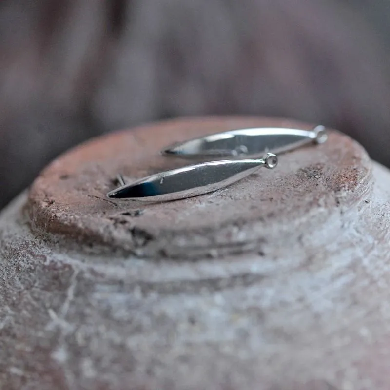 пуссеты "айлин", покрытие платиной, 24x4x1 мм