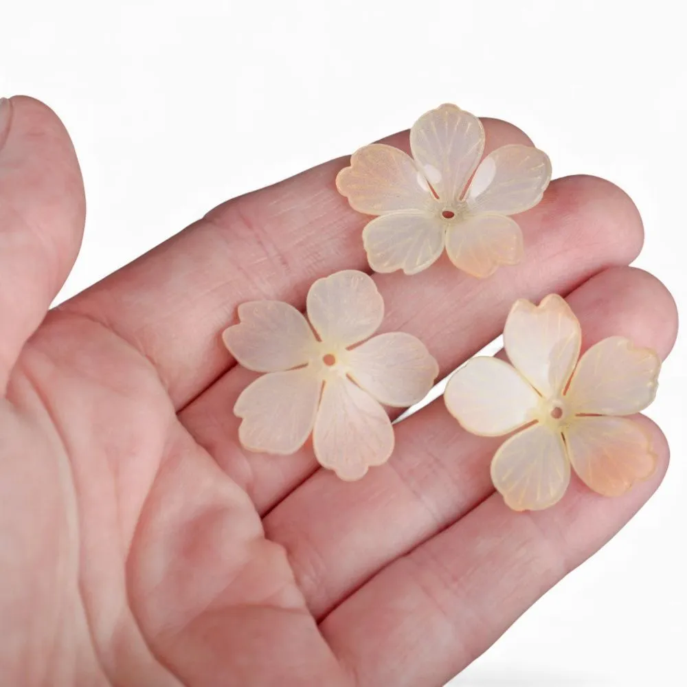 бусина, акрил "фрезия", цветовой микс, 33x8 мм