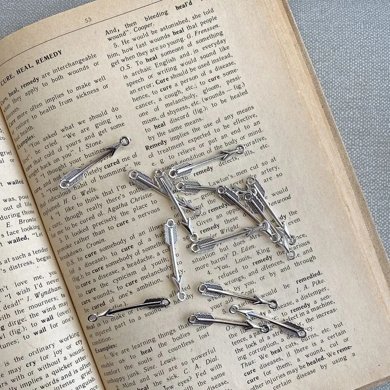 коннектор "стрела", цвет античное серебро, 37x6x2 мм