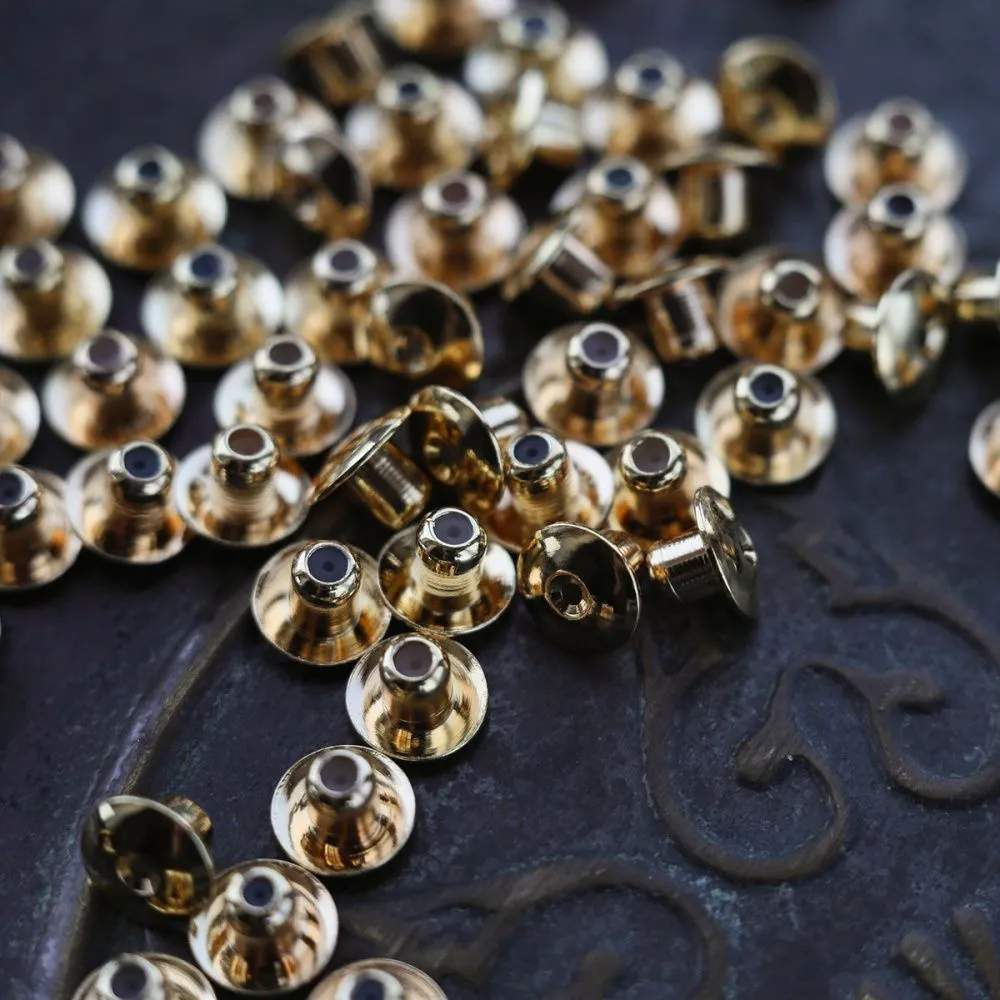 фиксаторы для сережек, позолота, 5х7 мм