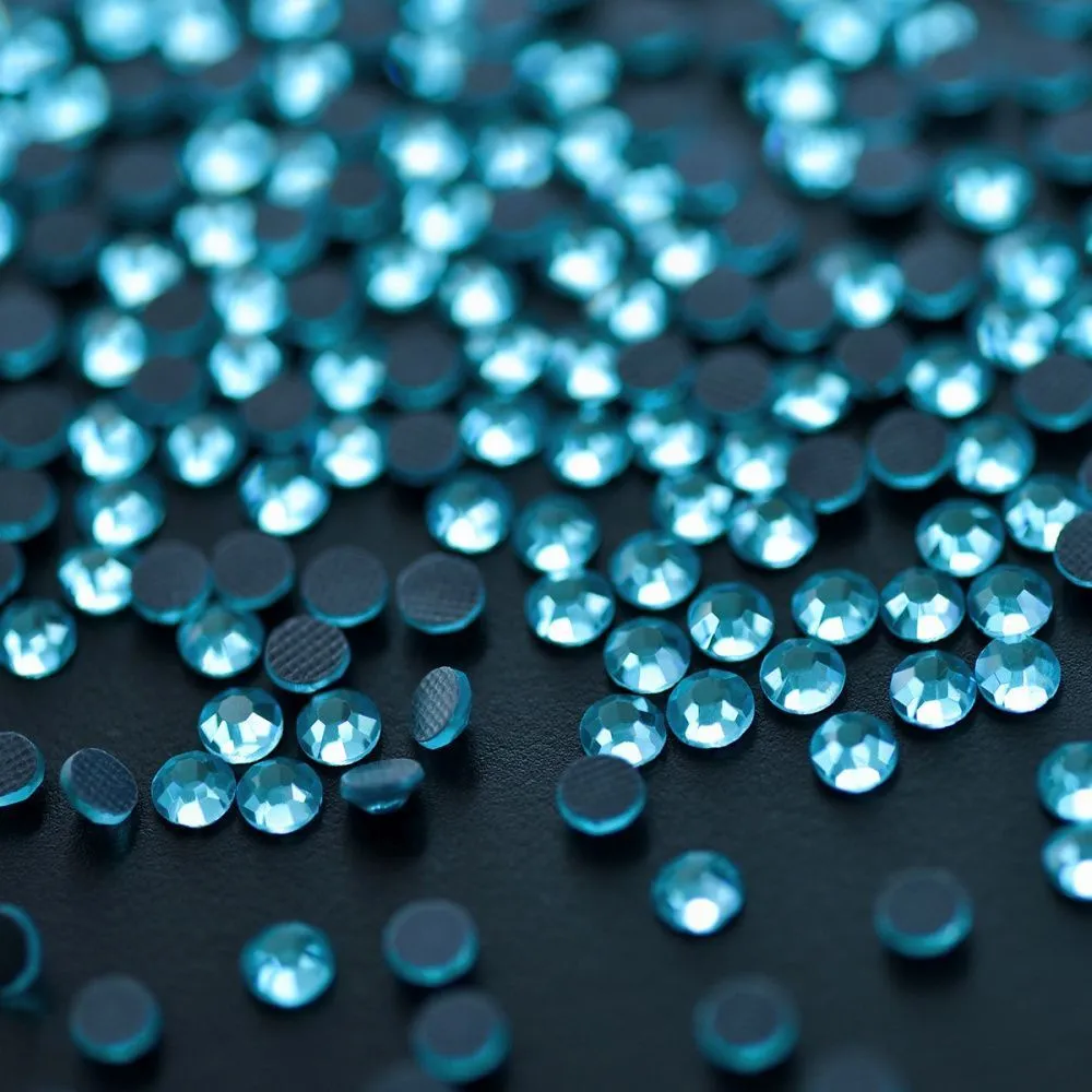 стразы термоклеевые горячей фиксации dmc, аквамарин, ss16