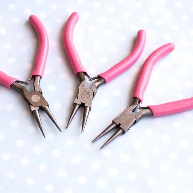 инструмент, круглогубцы, розовые ручки, 12x7.6x0.9 мм