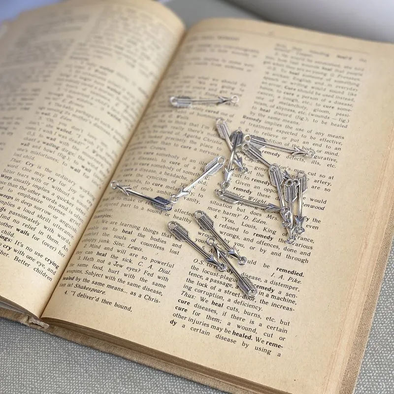 коннектор "стрела", цвет античное серебро, 37x6x2 мм