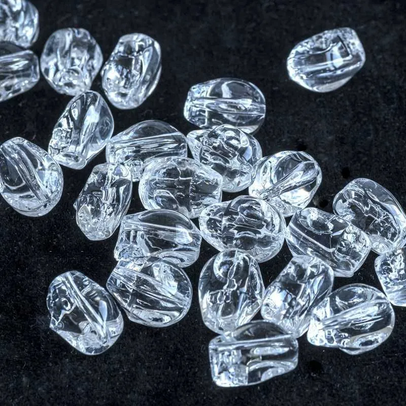 бусина "череп", стекло, цвет прозрачный, 13x10x10 мм